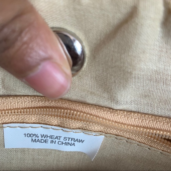 100% Wheat Straw Orange Hand Bag - Picture 7 of 10